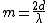 m = \frac{2d}{\lambda}